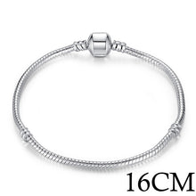 Load image into Gallery viewer, Silver Color LOVE Snake Chain Bracelet &amp; Bangle 16CM-21CM Pulseras Lobster PA1104