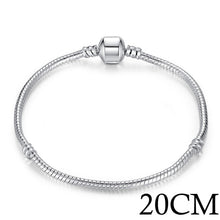 Load image into Gallery viewer, Silver Color LOVE Snake Chain Bracelet &amp; Bangle 16CM-21CM Pulseras Lobster PA1104