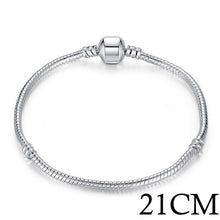 Load image into Gallery viewer, Silver Color LOVE Snake Chain Bracelet &amp; Bangle 16CM-21CM Pulseras Lobster PA1104