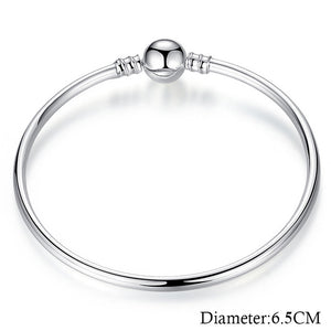 Silver Color LOVE Snake Chain Bracelet & Bangle 16CM-21CM Pulseras Lobster PA1104