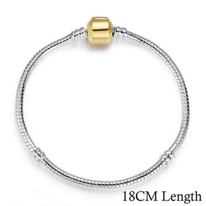 Silver Color LOVE Snake Chain Bracelet & Bangle 16CM-21CM Pulseras Lobster PA1104