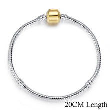 Load image into Gallery viewer, Silver Color LOVE Snake Chain Bracelet &amp; Bangle 16CM-21CM Pulseras Lobster PA1104