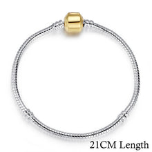 Load image into Gallery viewer, Silver Color LOVE Snake Chain Bracelet &amp; Bangle 16CM-21CM Pulseras Lobster PA1104