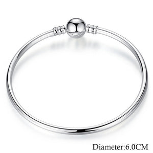 Silver Color LOVE Snake Chain Bracelet & Bangle 16CM-21CM Pulseras Lobster PA1104
